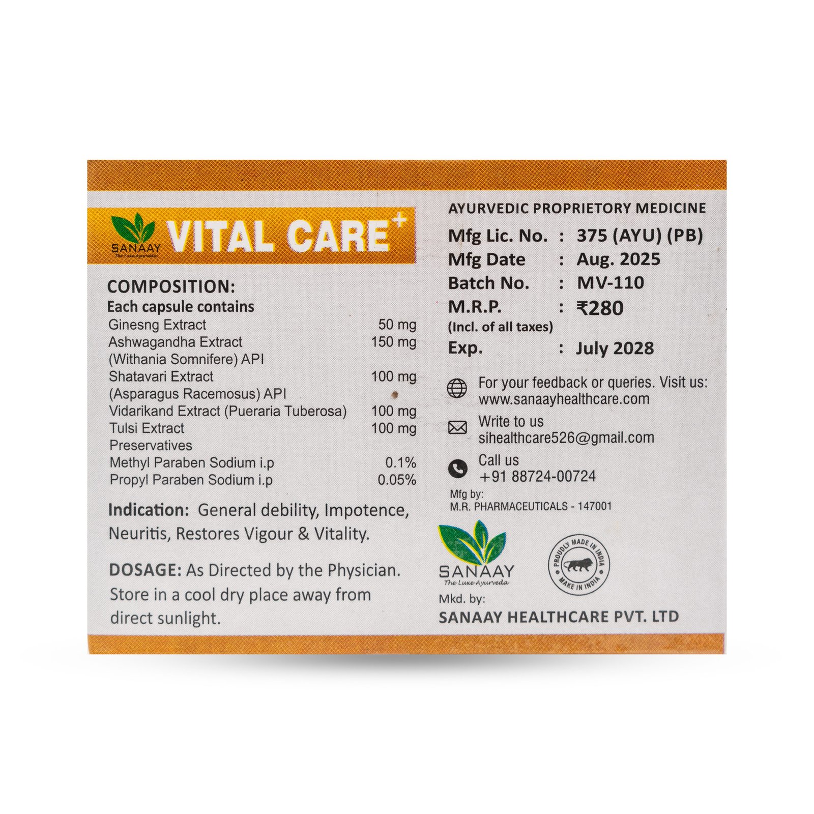 Vital Care+ Herbal Immunity Enhancer Capsules - Image 3